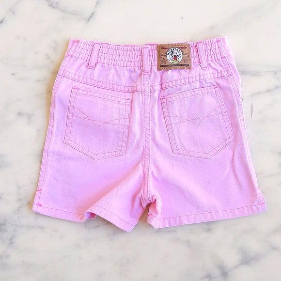 Disney Pink Short with multi color embroidered Minnie and flowers design. - Picture 2 of 3